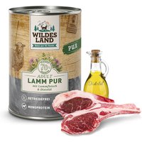 6 x 400 g | Wildes Land | Lamm mit Distelöl PUR Adult | Nassfutter | Hund