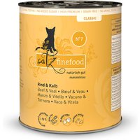 6 x 800 g | catz finefood | No.7 Kalb und Rind Classic | Nassfutter | Katze