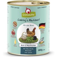 6 x 800 g | GranataPet | Huhn & Pastinaken Liebling's Mahlzeit | Nassfutter | Hund