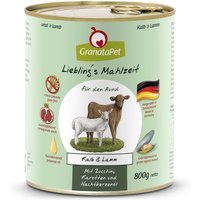 6 x 800 g | GranataPet | Kalb & Lamm Liebling's Mahlzeit | Nassfutter | Hund