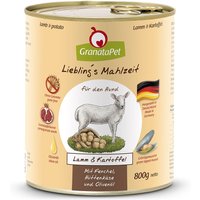6 x 800 g | GranataPet | Lamm & Kartoffel Liebling's Mahlzeit | Nassfutter | Hund