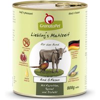 6 x 800 g | GranataPet | Rind & Fasan Liebling's Mahlzeit | Nassfutter | Hund