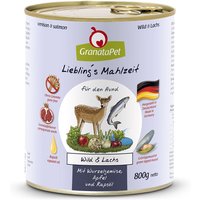 6 x 800 g | GranataPet | Wild & Lachs Liebling's Mahlzeit | Nassfutter | Hund
