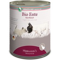 6 x 800 g | Herrmanns | Bio-Ente Reinfleisch Kreativ-Mix | Ergänzung,Nassfutter | Hund,Katze
