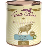 6 x 800 g | Terra Canis | Büffel mit Hirse, Tomaten & Papaya Classic | Nassfutter | Hund