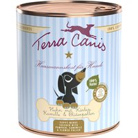 6 x 800 g | Terra Canis | Huhn mit Kürbis, Kamille & Blütenpollen Welpe | Nassfutter | Hund