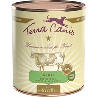 6 x 800 g | Terra Canis | Rind mit Karotte, Apfel & Naturreis Classic | Nassfutter | Hund