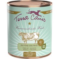 6 x 800 g | Terra Canis | Rind mit Zucchini, Kürbis & Oregano Getreidefrei | Nassfutter | Hund