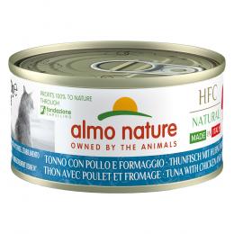 Almo Nature HFC Natural Made in Italy 6 x 70 g - Thunfisch, Huhn und Käse