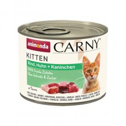 Angebot für animonda Carny Kitten 12 x 200 g - Rind, Huhn & Kaninchen - Kategorie Katze / Katzenfutter nass / animonda Carny / animonda Carny Kitten.  Lieferzeit: 1-2 Tage -  jetzt kaufen.