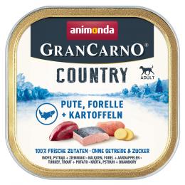 Angebot für animonda GranCarno Adult Country 22 x 150 g - Pute, Forelle & Kartoffel - Kategorie Hund / Hundefutter nass / animonda / GranCarno.  Lieferzeit: 1-2 Tage -  jetzt kaufen.