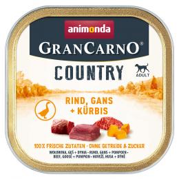 Angebot für animonda GranCarno Adult Country 22 x 150 g - Rind, Gans & Kürbis - Kategorie Hund / Hundefutter nass / animonda / GranCarno.  Lieferzeit: 1-2 Tage -  jetzt kaufen.
