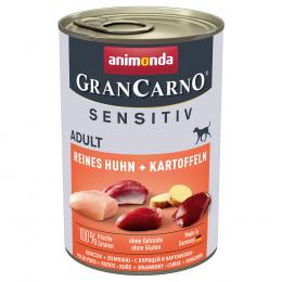 animonda GranCarno Adult Sensitive 24 x 400 g - Reines Huhn & Kartoffeln