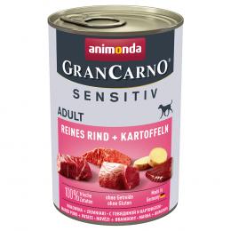 animonda GranCarno Adult Sensitive 24 x 400 g - Reines Rind & Kartoffeln