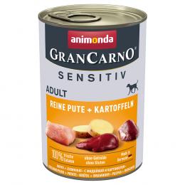 Angebot für animonda GranCarno Adult Sensitive 6 x 400 g - Reine Pute & Kartoffeln - Kategorie Hund / Hundefutter nass / animonda / Gran Carno Sensitive.  Lieferzeit: 1-2 Tage -  jetzt kaufen.
