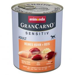 Angebot für animonda GranCarno Adult Sensitive 6 x 800 g - Reines Huhn & Reis - Kategorie Hund / Hundefutter nass / animonda / Gran Carno Sensitive.  Lieferzeit: 1-2 Tage -  jetzt kaufen.