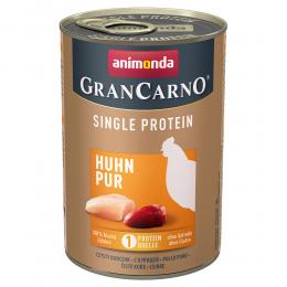 Angebot für animonda GranCarno Adult Single Protein 6 x 400 g - Huhn Pur - Kategorie Hund / Hundefutter nass / animonda / GranCarno Single Protein.  Lieferzeit: 1-2 Tage -  jetzt kaufen.