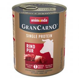 Angebot für animonda GranCarno Adult Single Protein 6 x 800 g - Rind Pur - Kategorie Hund / Hundefutter nass / animonda / GranCarno Single Protein.  Lieferzeit: 1-2 Tage -  jetzt kaufen.