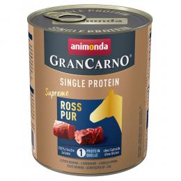 Angebot für animonda GranCarno Adult Single Protein Supreme 6 x 800 g - Ross Pur - Kategorie Hund / Hundefutter nass / animonda / GranCarno Single Protein.  Lieferzeit: 1-2 Tage -  jetzt kaufen.