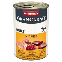 Angebot für animonda GranCarno Original Adult 6 x 400 g - mit Pute - Kategorie Hund / Hundefutter nass / animonda / GranCarno.  Lieferzeit: 1-2 Tage -  jetzt kaufen.