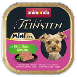 Angebot für animonda vom Feinsten Adult Mini 32 x 100 g - mit Rind, Ente + Oregano - Kategorie Hund / Hundefutter nass / animonda / Vom Feinsten.  Lieferzeit: 1-2 Tage -  jetzt kaufen.