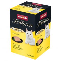 Angebot für animonda vom Feinsten Mildes Menü Adult 6 x 100 g - Pute & Käse - Kategorie Katze / Katzenfutter nass / animonda vom Feinsten / Vom Feinsten Schale.  Lieferzeit: 1-2 Tage -  jetzt kaufen.