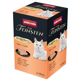 Angebot für animonda vom Feinsten Mildes Menü Adult 6 x 100 g - Pute & Lachs - Kategorie Katze / Katzenfutter nass / animonda vom Feinsten / Vom Feinsten Schale.  Lieferzeit: 1-2 Tage -  jetzt kaufen.