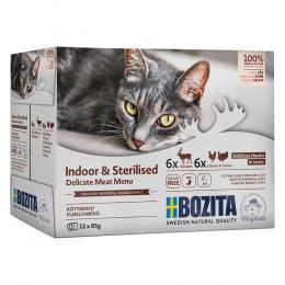 Angebot für Bozita Indoor & Sterilised im Mixpaket 12 x 85 g - Soße - Kategorie Katze / Katzenfutter nass / Bozita / Pouch.  Lieferzeit: 1-2 Tage -  jetzt kaufen.