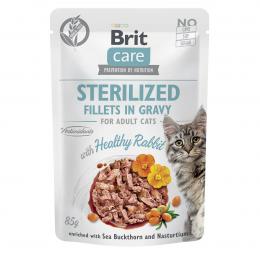 Brit Care Cat Fillets in Gravy with Rabbit Sterilized 24x85g