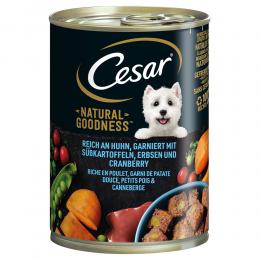 Cesar Natural Goodness - Sparpaket: Huhn (12 x 400 g)