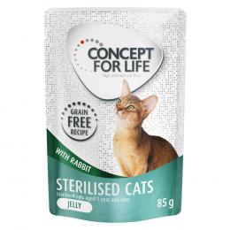 Angebot für Concept for Life Sterilised Cats Kaninchen getreidefrei - in Gelee - 12 x 85 g - Kategorie Katze / Katzenfutter nass / Concept for Life / getreidefrei.  Lieferzeit: 1-2 Tage -  jetzt kaufen.