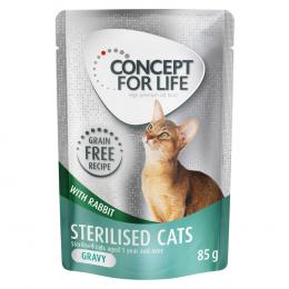 Angebot für Concept for Life Sterilised Cats Kaninchen getreidefrei - in Soße - 12 x 85 g - Kategorie Katze / Katzenfutter nass / Concept for Life / getreidefrei.  Lieferzeit: 1-2 Tage -  jetzt kaufen.