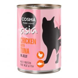 Angebot für Cosma Asia in Jelly 6 x 400 g - Huhn & Thunfisch - Kategorie Katze / Katzenfutter nass / Cosma / Cosma Asia.  Lieferzeit: 1-2 Tage -  jetzt kaufen.
