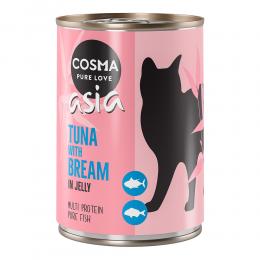 Angebot für Cosma Asia in Jelly 6 x 400 g - Thunfisch & Brasse - Kategorie Katze / Katzenfutter nass / Cosma / Cosma Asia.  Lieferzeit: 1-2 Tage -  jetzt kaufen.