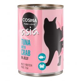 Angebot für Cosma Asia in Jelly 6 x 400 g - Thunfisch & Krebsfleisch - Kategorie Katze / Katzenfutter nass / Cosma / Cosma Asia.  Lieferzeit: 1-2 Tage -  jetzt kaufen.