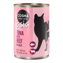 Angebot für Cosma Asia in Jelly 6 x 400 g - Thunfisch & Rind - Kategorie Katze / Katzenfutter nass / Cosma / Cosma Asia.  Lieferzeit: 1-2 Tage -  jetzt kaufen.