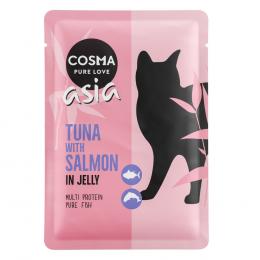 Angebot für Cosma Asia in Jelly Frischebeutel 6 x 100 g - Thunfisch & Lachs - Kategorie Katze / Katzenfutter nass / Cosma / Cosma Asia.  Lieferzeit: 1-2 Tage -  jetzt kaufen.
