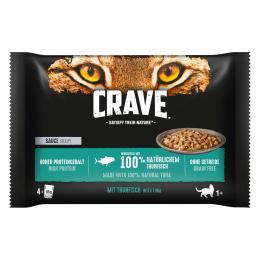 Angebot für Crave Pouch Multipack 4 x 85 g - Sauce mit Thunfisch - Kategorie Katze / Katzenfutter nass / Crave / -.  Lieferzeit: 1-2 Tage -  jetzt kaufen.