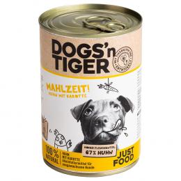 Angebot für Dogs'n Tiger Adult 6 x 400 g - Huhn & Karotte - Kategorie Hund / Hundefutter nass / Dogs'n Tiger / -.  Lieferzeit: 1-2 Tage -  jetzt kaufen.