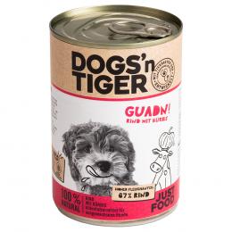 Angebot für Dogs'n Tiger Adult 6 x 400 g - Rind & Kürbis - Kategorie Hund / Hundefutter nass / Dogs'n Tiger / -.  Lieferzeit: 1-2 Tage -  jetzt kaufen.