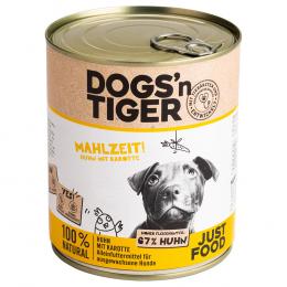 Angebot für Dogs'n Tiger Adult 6 x 800 g - Huhn & Karotte - Kategorie Hund / Hundefutter nass / Dogs'n Tiger / -.  Lieferzeit: 1-2 Tage -  jetzt kaufen.