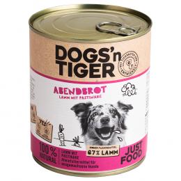 Angebot für Dogs'n Tiger Adult 6 x 800 g - Lamm & Pastinake - Kategorie Hund / Hundefutter nass / Dogs'n Tiger / -.  Lieferzeit: 1-2 Tage -  jetzt kaufen.