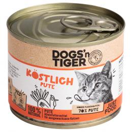 Angebot für Dogs'n Tiger Adult Cat 6 x 200 g - Köstlich Pute - Kategorie Katze / Katzenfutter nass / Dogs'n Tiger / -.  Lieferzeit: 1-2 Tage -  jetzt kaufen.