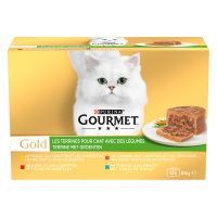 Angebot für Gourmet Gold Terrine 12 x 85 g - mit Gemüse - Kategorie Katze / Katzenfutter nass / Gourmet Gold / Gold Mixpakete.  Lieferzeit: 1-2 Tage -  jetzt kaufen.