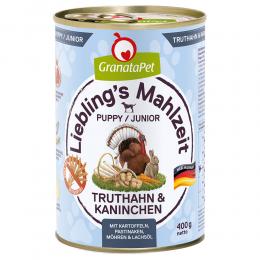 Angebot für GranataPet Liebling's Mahlzeit 6 x 400 g - Junior Truthahn & Kaninchen - Kategorie Hund / Hundefutter nass / GranataPet / Liebling's Mahlzeit.  Lieferzeit: 1-2 Tage -  jetzt kaufen.