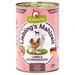 Angebot für GranataPet Liebling's Mahlzeit 6 x 400 g - Lamm & Hühnerherzen - Kategorie Hund / Hundefutter nass / GranataPet / Liebling's Mahlzeit.  Lieferzeit: 1-2 Tage -  jetzt kaufen.