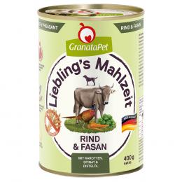 Angebot für GranataPet Liebling's Mahlzeit 6 x 400 g - Rind & Fasan - Kategorie Hund / Hundefutter nass / GranataPet / Liebling's Mahlzeit.  Lieferzeit: 1-2 Tage -  jetzt kaufen.