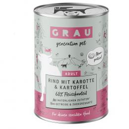 Angebot für GRAU 6 x 400 g - Rind mit Karotte & Kartoffel - Kategorie Hund / Hundefutter nass / GRAU / -.  Lieferzeit: 1-2 Tage -  jetzt kaufen.
