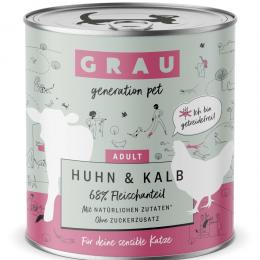 Angebot für GRAU Adult Getreidefrei 6 x 800 g - Huhn & Kalb - Kategorie Katze / Katzenfutter nass / GRAU / Adult Getreidefrei.  Lieferzeit: 1-2 Tage -  jetzt kaufen.