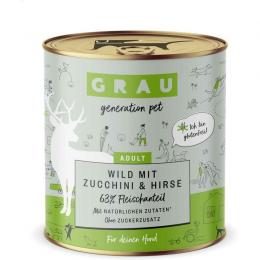 Grau Hund Wild mit Zucchini & Hirse 800 g (5,36 € pro 1 kg)